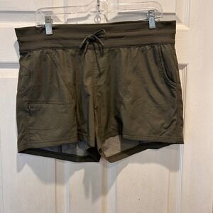 The North Face Aphrodite Motion Womens Hiking Shorts‎ Green Drawstring Large